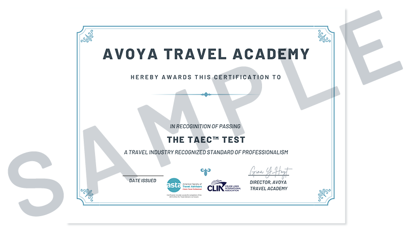 BECOME A CERTIFIED TRAVEL ADVISOR IN JUST THREE STEPS